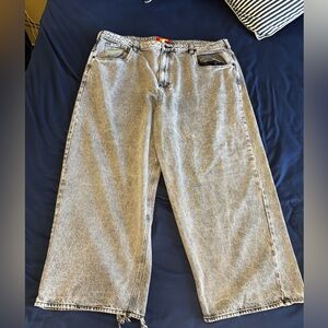 Empyre Scramble Grey Wash Ultra Wide Jeans